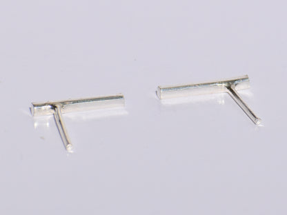 Minimalist Short Bar Earrings, Earring Studs, Line Studs, Boho Jewelry, Wedding Gift, Back To School, Christmas Gift, Sterling Silver Studs