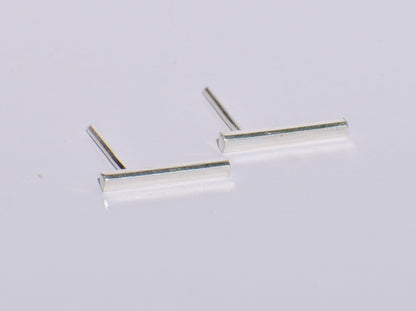 Minimalist Short Bar Earrings, Earring Studs, Line Studs, Boho Jewelry, Wedding Gift, Back To School, Christmas Gift, Sterling Silver Studs