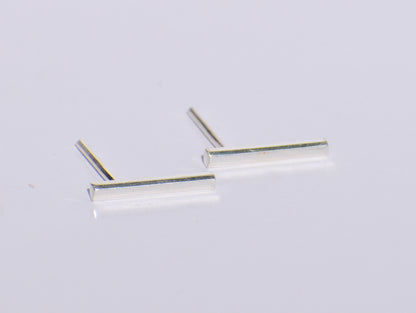 Minimalist Short Bar Earrings, Earring Studs, Line Studs, Boho Jewelry, Wedding Gift, Back To School, Christmas Gift, Sterling Silver Studs