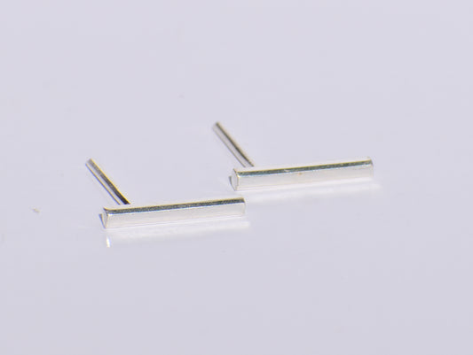 Minimalist Short Bar Earrings, Earring Studs, Line Studs, Boho Jewelry, Wedding Gift, Back To School, Christmas Gift, Sterling Silver Studs