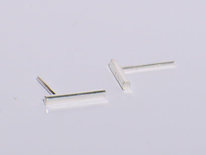 Minimalist Short Bar Earrings, Earring Studs, Line Studs, Boho Jewelry, Wedding Gift, Back To School, Christmas Gift, Sterling Silver Studs