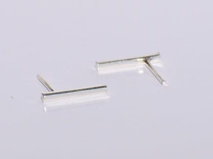 Minimalist Short Bar Earrings, Earring Studs, Line Studs, Boho Jewelry, Wedding Gift, Back To School, Christmas Gift, Sterling Silver Studs