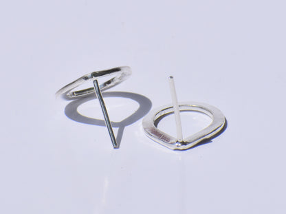 Hollow Pear Shape Earrings, Tear Drop Earring, Rain Drop Earring, Small Earrings, Friendship Gift, Gypsy Studs, Gift For Wife, Silver Studs