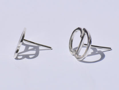 Initial Silver Earring, Custom Jewellery, Pair of Earrings, Small Stud Earrings, Cute Studs, Mother's Day Gift, Minimalist Studs, Women Gift