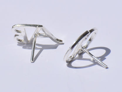 Initial Silver Earring, Custom Jewellery, Pair of Earrings, Small Stud Earrings, Cute Studs, Mother's Day Gift, Minimalist Studs, Women Gift