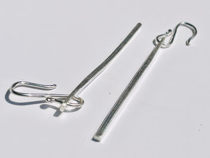 Bar Earrings, 925 Sterling Silver Earring, Dangle Earrings, Line Earring, Gift For Her, Bohomian Jewelry, Handmade Jewelry, Silver Jewelry