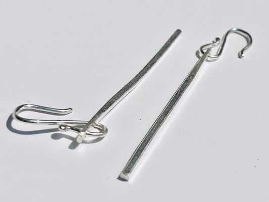 Bar Earrings, 925 Sterling Silver Earring, Dangle Earrings, Line Earring, Gift For Her, Bohomian Jewelry, Handmade Jewelry, Silver Jewelry