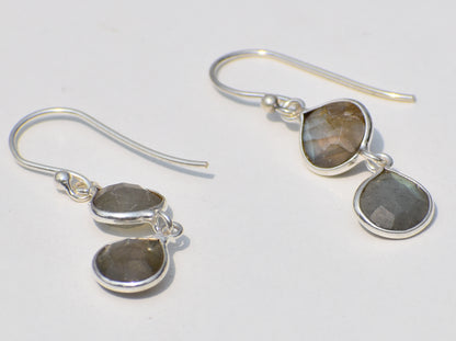 Labradorite Earrings, Natural Labradorite Earring, 925 Silver Earrings, Statement Jewelry, Birthstone Jewelry, Gift For Her, Healing Jewelry