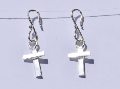 Gothic Dangled Earrings, Silver Christ Symbol Earrings, Handmade Earrings, Unisex Jewelry, Gift For Her, Anniversary Gift, Gift For Everyone