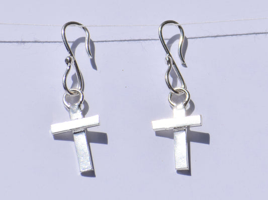 Gothic Dangled Earrings, Silver Christ Symbol Earrings, Handmade Earrings, Unisex Jewelry, Gift For Her, Anniversary Gift, Gift For Everyone