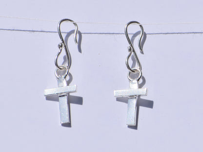 Gothic Dangled Earrings, Silver Christ Symbol Earrings, Handmade Earrings, Unisex Jewelry, Gift For Her, Anniversary Gift, Gift For Everyone