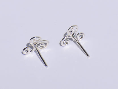 Spiral Earrings Studs, Silver Earrings Studs, Handmade Studs Earrings, Women Accessories, Party Wear Studs, Anniversary Gift, Gift For Women