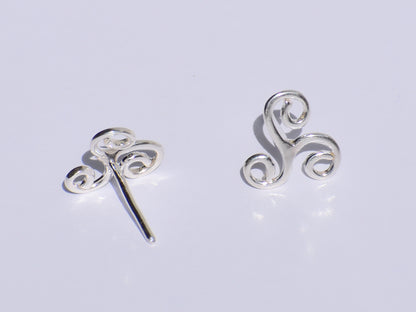 Spiral Earrings Studs, Silver Earrings Studs, Handmade Studs Earrings, Women Accessories, Party Wear Studs, Anniversary Gift, Gift For Women