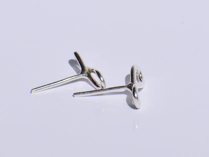 Infinity Studs Earrings, 925 Sterling Silver Studs Earrings, Handmade Earrings, Minimalist Studs Earrings, Wedding Gift, Geometric Earrings