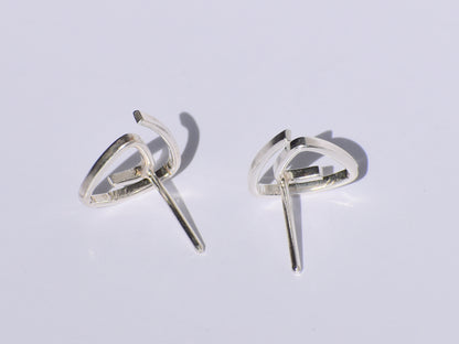 Silver Spiral Studs Earrings, 925 Sterling Silver Studs Earrings, Handmade Studs Earrings, Silver Jewelry, Statement Jewelry, Gift For Women