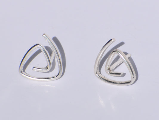 Silver Spiral Studs Earrings, 925 Sterling Silver Studs Earrings, Handmade Studs Earrings, Silver Jewelry, Statement Jewelry, Gift For Women