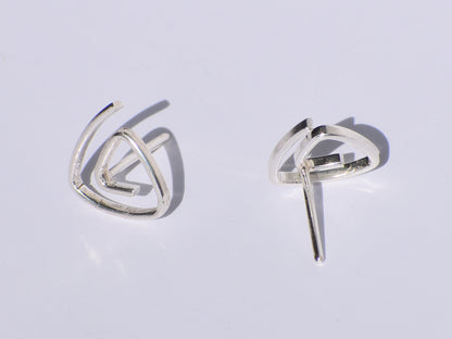 Silver Spiral Studs Earrings, 925 Sterling Silver Studs Earrings, Handmade Studs Earrings, Silver Jewelry, Statement Jewelry, Gift For Women