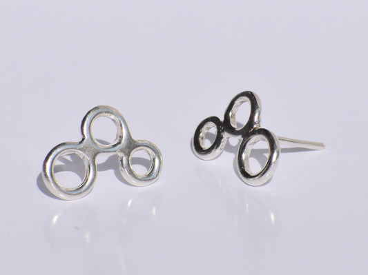 Silver Circle Studs Earrings, Handmade Earrings, 925 Sterling Silver Earrings, Mother's Day Gift, Anniversary Gift, Gift For Her, Gift Item