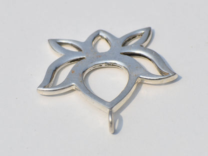 Delicate Lotus Flower Pendant, Sterling Silver Pendant, Handmade Jewelry, Waterlily Charm, Peace Jewelry, Yoga Jewelry, Jewelry For Everyone
