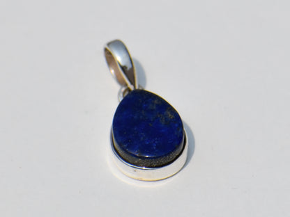Lapis lazuli Pendant, Natural Lapis Lazuli, Pear Lapis Lazuli, Sterling Silver Pendant, Handmade Ring, Silver Necklace, Statement Jewelry