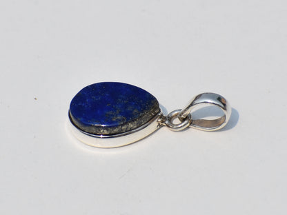 Lapis lazuli Pendant, Natural Lapis Lazuli, Pear Lapis Lazuli, Sterling Silver Pendant, Handmade Ring, Silver Necklace, Statement Jewelry