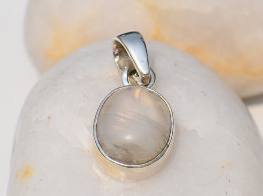 Rainbow Moonstone Pendant, Oval Moonstone, Silver Moonstone Pendant, June Birthstone Pendant, Boho Jewelry, Statement Necklace, Jewelry Gift