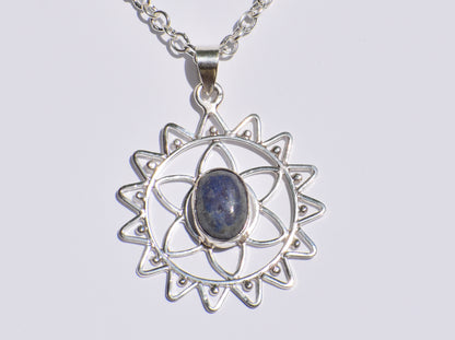 Lapis Lazuli Pendant, Oval Lapis Lazuli, Handmade Necklace, 925 Sterling Silver Pendant, Healing Gemstone, Solitaire Jewelry, Gift For Women
