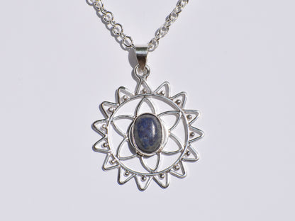 Lapis Lazuli Pendant, Oval Lapis Lazuli, Handmade Necklace, 925 Sterling Silver Pendant, Healing Gemstone, Solitaire Jewelry, Gift For Women