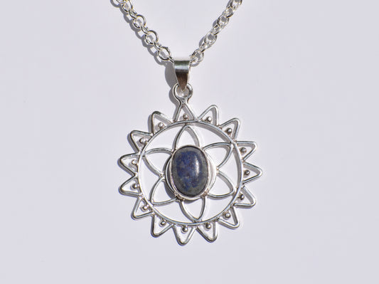 Lapis Lazuli Pendant, Oval Lapis Lazuli, Handmade Necklace, 925 Sterling Silver Pendant, Healing Gemstone, Solitaire Jewelry, Gift For Women