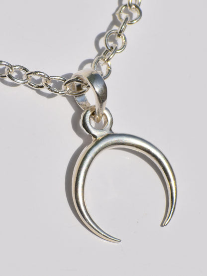 Crescent Moon Pendant, 925 Sterling Silver Pendant, Celestial Jewelry, Wedding Pendant, Unisex Pendant, Womens Pendant, Minimalist Pendant