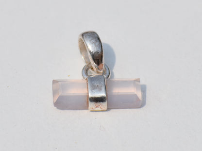 Rose Quartz Pendant, Rose Quartz Necklace, Crystal Necklace, Love Stone Jewelry, Sterling Silver Pendant, Necklace for women, Gift For Her