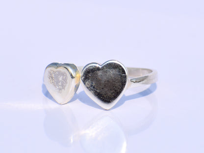 Entwine Silver Heart Ring – Handmade 925 Sterling Silver
