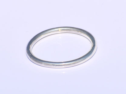 Minimalist Thin Silver Ring – Set of 2 Handmade Stacking Rings
