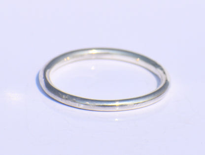 Minimalist Thin Silver Ring – Set of 2 Handmade Stacking Rings
