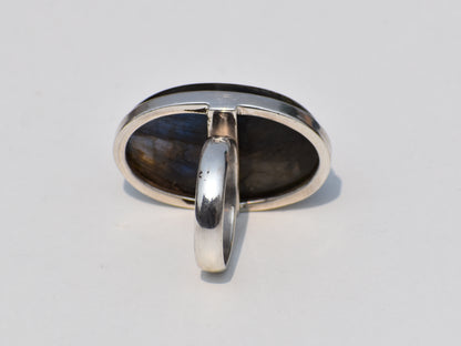 Labradorite Sterling Silver Ring – Handmade Blue Flash Gemstone Jewelry