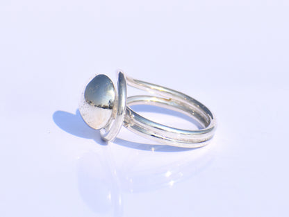 Silver Ball Adjustable Ring – Handmade 925 Sterling Silver Unisex Jewelry
