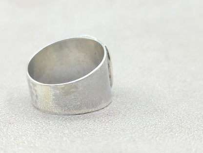 Spiral Sterling Silver Ring – Handmade Bohemian Meditation Band Ring