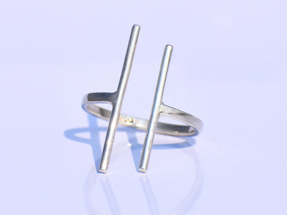 Minimalist Bar Ring – 925 Sterling Silver