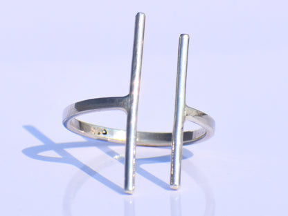 Minimalist Bar Ring – 925 Sterling Silver