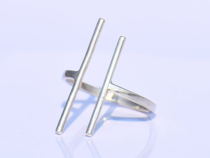Minimalist Bar Ring – 925 Sterling Silver