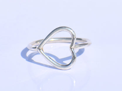 Minimalist Heart Ring – 925 Sterling Silver