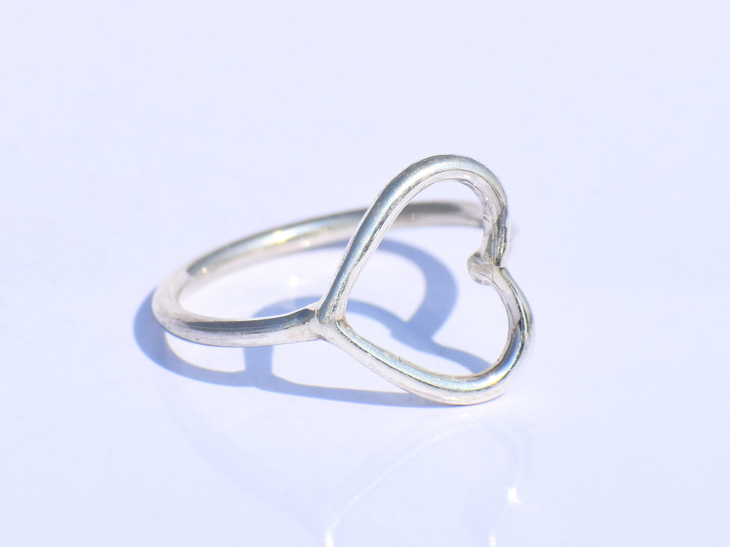 Minimalist Heart Ring – 925 Sterling Silver
