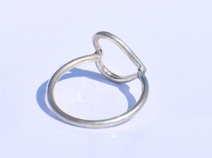 Minimalist Heart Ring – 925 Sterling Silver