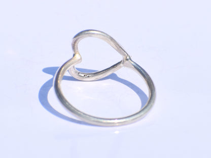 Minimalist Heart Ring – 925 Sterling Silver