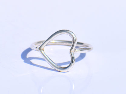 Minimalist Heart Ring – 925 Sterling Silver