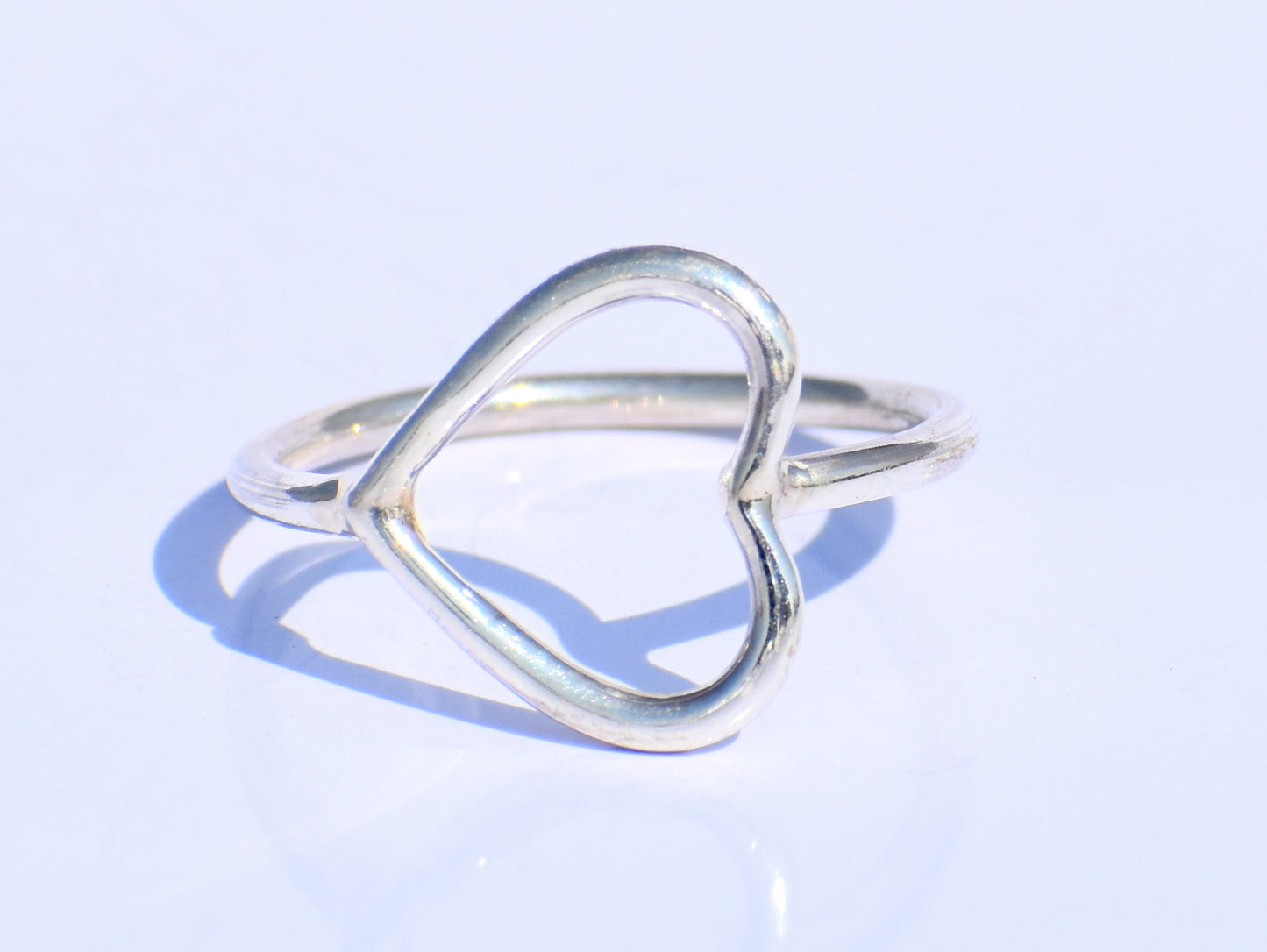 Minimalist Heart Ring – 925 Sterling Silver