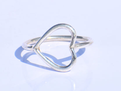 Minimalist Heart Ring – 925 Sterling Silver