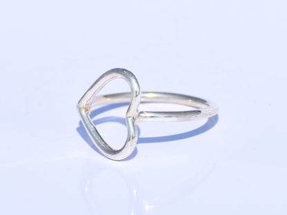 Minimalist Heart Ring – 925 Sterling Silver