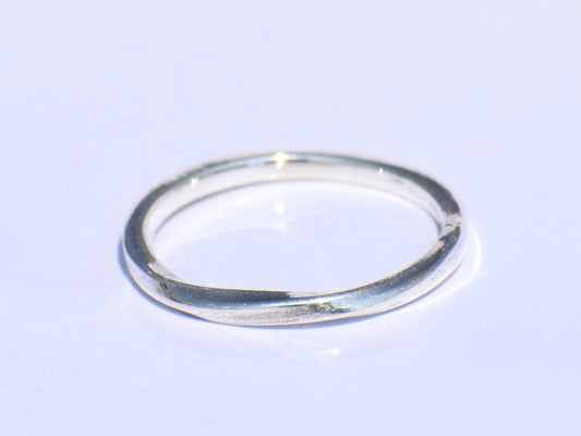 Mobius Ring, Twist Thin Band Ring, Promise Ring, Silver Jewelry, Handmade Jewelry, Dainty Ring, Knuckle Ring, Ring For Her, Christmas Gift