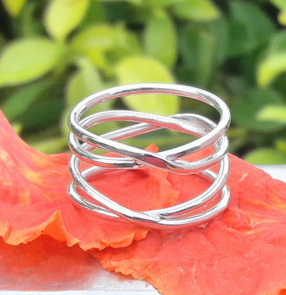 Spiral Ring, Boho Ring, 925 Silver Ring, Handmade Ring, Engagement Ring, Promise Ring, Christmas Gift, Gift Item, Stacking Ring, Chunky Ring